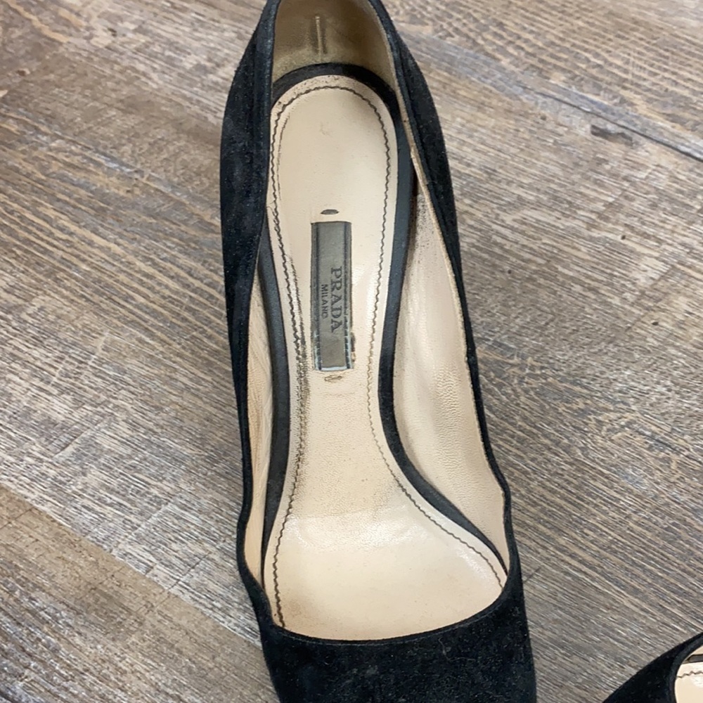 Prada Calzature Donna Camoscio basic black 38.5 - Picture 4 of 16